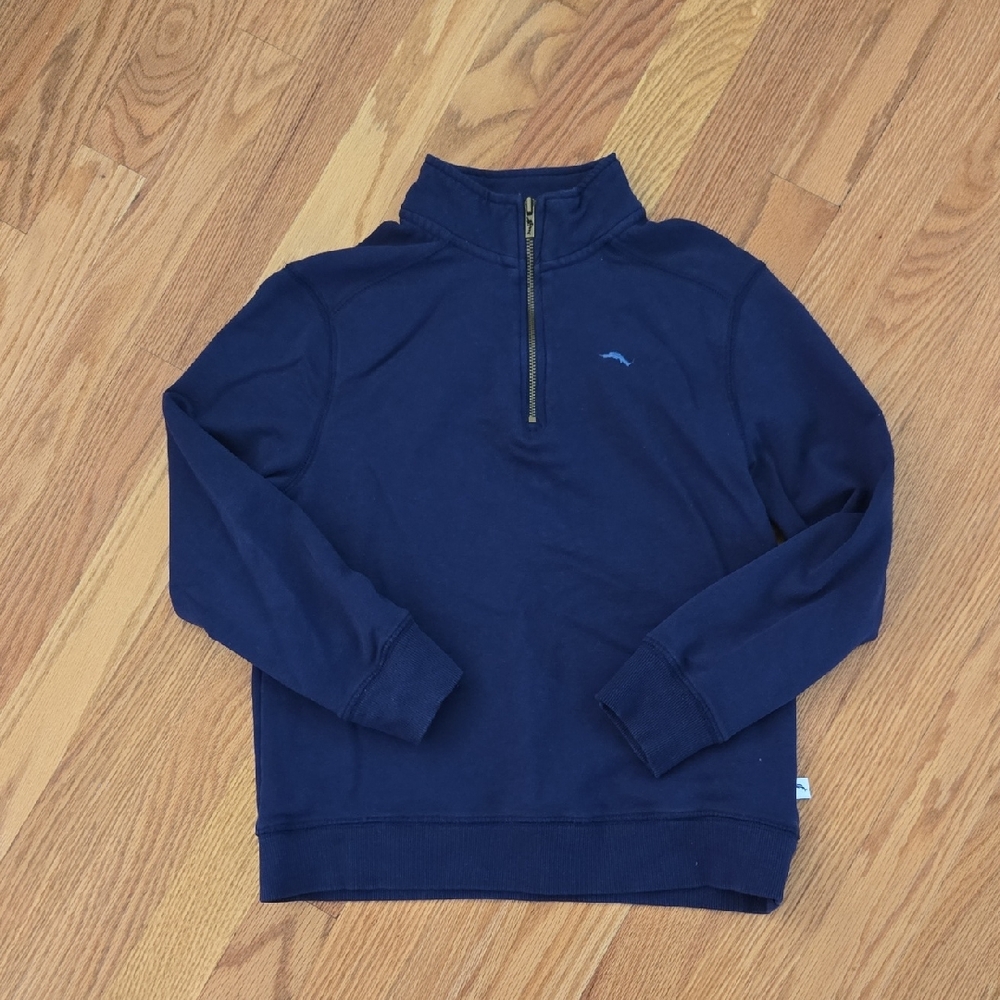 Tommy Bahama Boy's Navy Blue Quarter Zip-Up Sweater